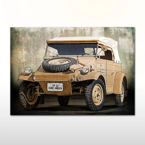 Plakat retro Volkswagen Typ 82 Kubelwagen