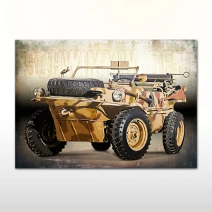 Plakat retro Volkswagen Typ 166 Schwimmwagen