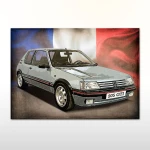 Plakat retro Peugeot 205 GTI