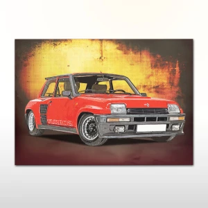 Plakat retro Renault 5 Turbo