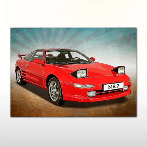 Plakat retro Toyota MR2