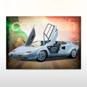 Plakat retro Lamborghini Countach