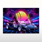 Plakat retro Lamborghini Countach (1)