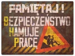 Tabliczka Retro PRL - BHP