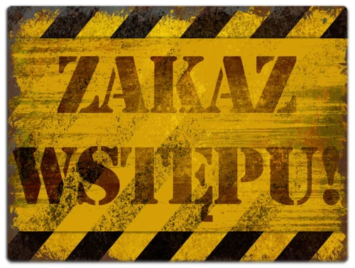 Tabliczka Retro PRL - Zakaz wstępu!