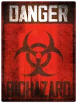 Tabliczka Retro PRL - Biohazard