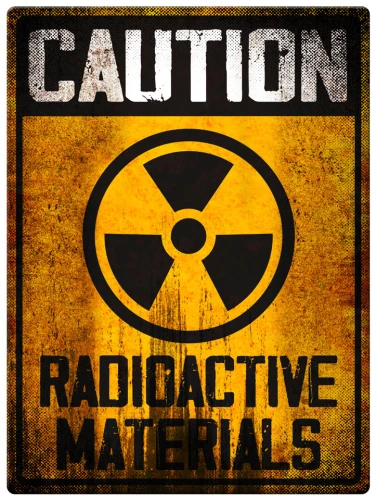 Tabliczka Retro PRL - Radioactive