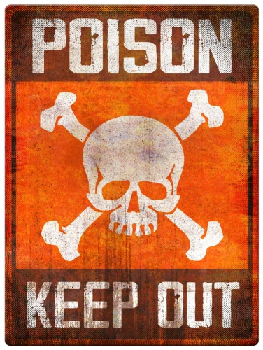 Tabliczka Retro PRL - Poison