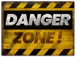 Tabliczka Retro PRL - Danger Zone
