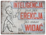 Tabliczka Retro PRL - Inteligencja