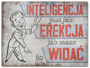 Tabliczka Retro PRL - Inteligencja