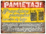 Tabliczka Retro PRL - Inwestor