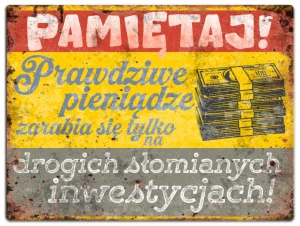 Tabliczka Retro PRL - Inwestor