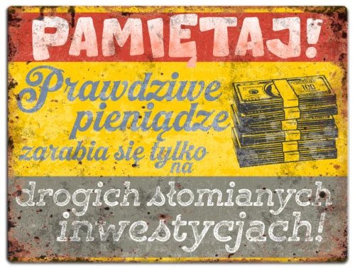 Tabliczka Retro PRL - Inwestor
