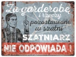 Tabliczka Retro PRL - Szatnia