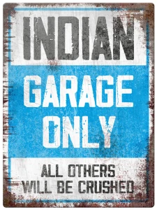 Tabliczka Retro Indian Garage