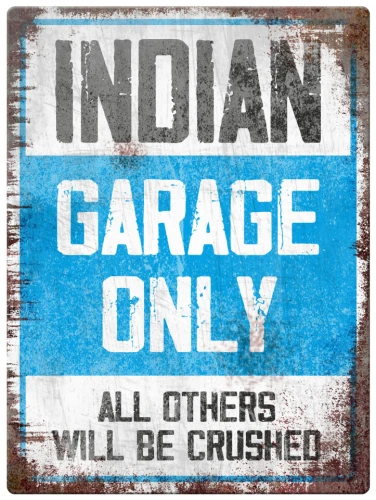 Tabliczka Retro Indian Garage