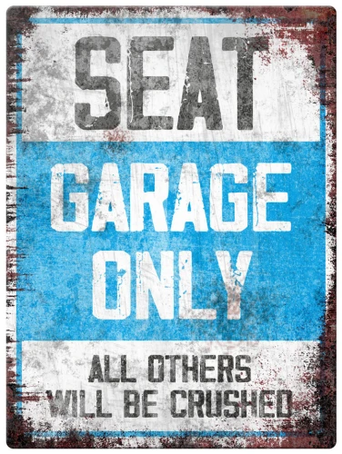 Tabliczka Retro Seat Garage