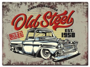 Tabliczka Retro Old Steel